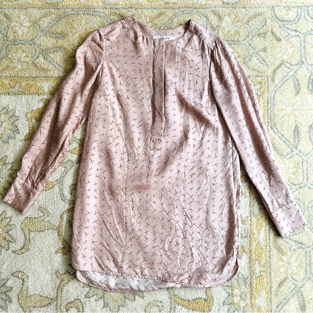 LK Bennett Lois Silk Tunic Top